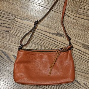 Lecxci  orange leather crossbody